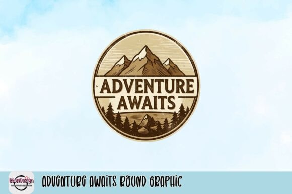 Adventure Awaits Round Graphic: Capturing Wanderlust in a Single Frame