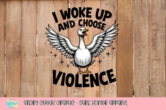 Angry Goose Graphic: Dark Humor for Bold Apparel