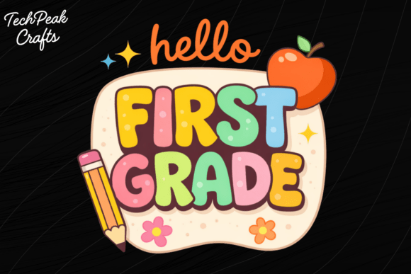 Back to School Hello First Grade PNG: A Designer's Playful Asset