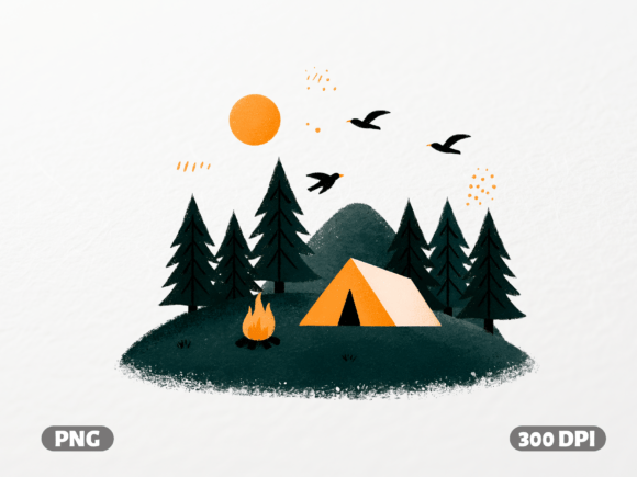 Camping Adventure Forest PNG: Bring the Outdoors to Your Projects