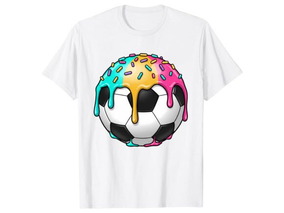 Colorful Ball Graphic Soccer T-Shirt: A Bold Design for the Pitch and Beyond