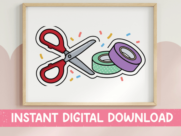 Craft Your Brand: The Scissors Washi Tape Craft Sticker
