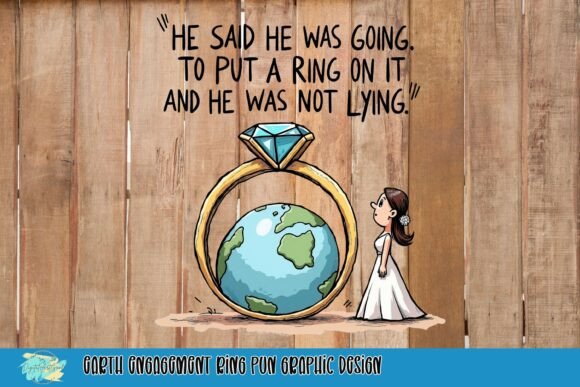 Earth Engagement Ring Pun: A Hilarious Graphic Design