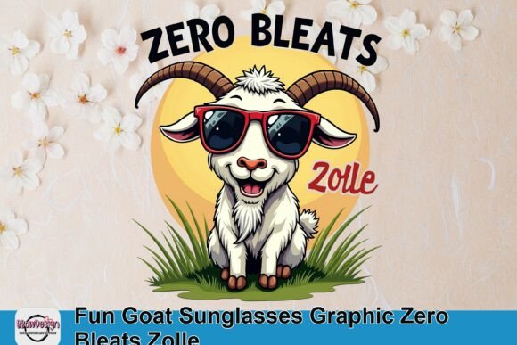 Fun Goat Sunglasses Graphic: Zero Bleats Zolle