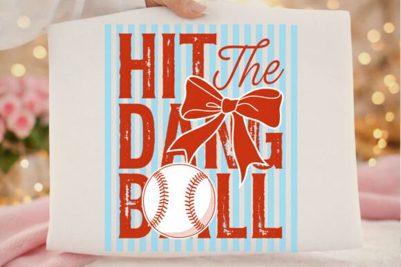 Hit the Dang Ball: Striped Baseball PNG for Bold Graphics