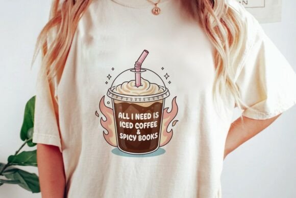 Iced Coffee Spicy Books: A Graphic PNG for Bold Creators