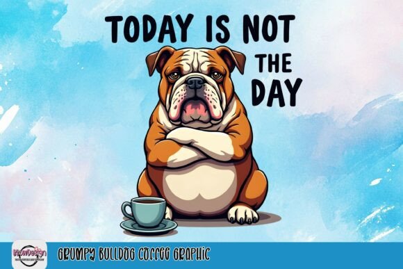 Meet the Grumpy Bulldog Coffee Graphic: Your New Design Secret Weapon