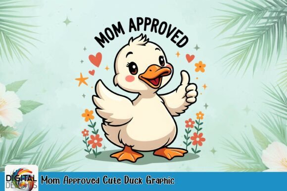 Mom Approved Cute Duck Graphic: A Designer's Take on This Adorable Asset