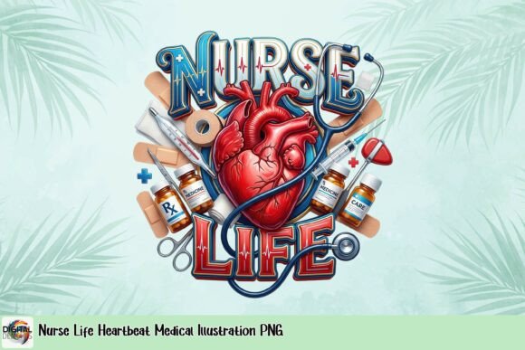 Nurse Life Heartbeat Medical Illustration PNG: A Designer's Guide