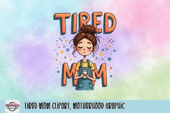 Relatable Motherhood: Using Tired Mom Clipart in Your Projects