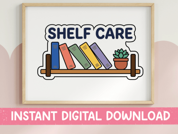Shelf Care Book Shelf Sticker Design: Your Go-To for Bookish Branding