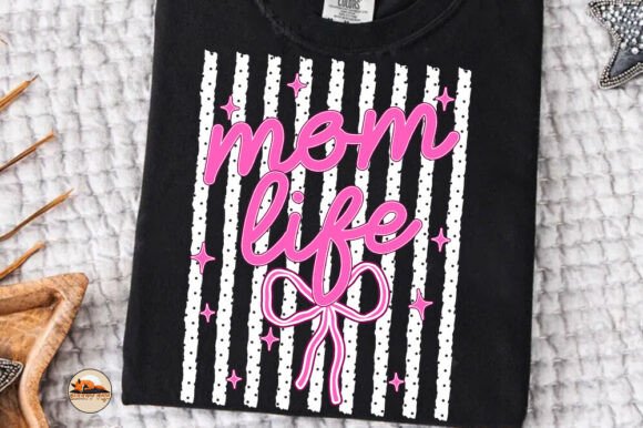 Striped Mom Life Coquette Bow Shirt Png: A Designer's Take