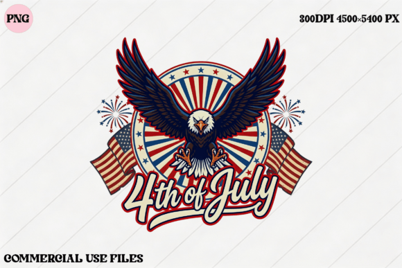 Unleash Patriotic Spirit with Eagle 4th of July PNG Designs